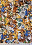 animals playing musical instruments fabric, Untamed Melody Scott Gustafson Licensed to Wilmington Prints, backing fabric, quilt material