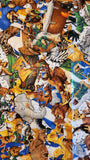 animals playing musical instruments fabric, Untamed Melody Scott Gustafson Licensed to Wilmington Prints, backing fabric, quilt material