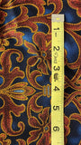 blue and red quality quilters floral scroll cotton fabric by the yard, Corsica by Jinny Beyer for RJR Fabrics 2013, backing binding fabric