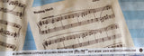 Wedding March music blue cotton fabric, Honeymoon Cottage by Gloria Parsons for Blue Hill Patt#7253, quality quilters cotton fabric
