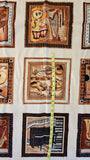 musical instrument quality quilters cotton fabric panel, Perfect Pitch by Dan Morris 2011 RJR fabrics, piano, trumpet, cello, violin, drums