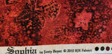 dark red and black floral quilters cotton fabric by the yard, Sophia by Jinny Beyer 2010 RJR fabrics