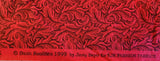 red and black feathered swirls quilters cotton fabric by the yard, Basic Realities 1999 by Jinny Beyer for RJR fashion fabrics