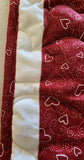 Pink, Purple, and red baby or lap quilt, tummy time quilt, reversible quilt or wall hanging, baby shower gift, Easter gift, fleece blanket