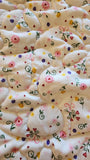 Pink, Purple, and red baby or lap quilt, tummy time quilt, reversible quilt or wall hanging, baby shower gift, Easter gift, fleece blanket