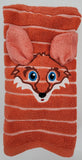 3 dimensional fox hand towel and wash cloth, woodland theme decor, birthday gift, Christmas gift, stocking stuffer