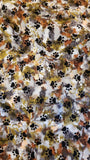 camouflage with black paw prints quilters cotton fabric by the yard, Paws for Valor designed for Exclusively Quilters, valor quilt