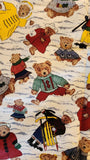 teddy bears in the snow quilters cotton fabric by the yard, Hi-Fashion fabrics Inc. D# Wintertime bears,