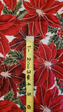 Red Christmas poinsettia quilters cotton fabric by the yard, Winter Wishes S#K7173 Hoffman California International Fabrics
