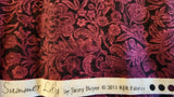 purple floral quilters cotton fabric by the yard, Summer Lily by Jinny Beyer 2011 RJR Fabrics
