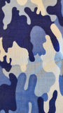 blue camouflage quilters cotton fabric by the yard, water camouflage, valor quilt