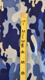 blue camouflage quilters cotton fabric by the yard, water camouflage, valor quilt