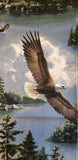 Eagle quilters cotton fabric by the yard, James Hautman Courtesy of MHS licensing for VIP by Cranston, wildlife fabric