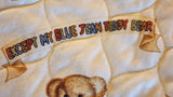 teddy bear baby quilt toddler bed quilt blue and maroon teddy bears with toys retro quilt