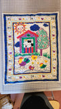 farm baby quilt, toddler bed quilt, farm animal quilt