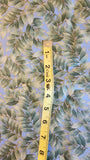 green leaves on blue background quilters cotton fabric by the yard, Empress Garden by Hoffman California International Style #E910