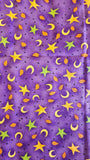 stars and moons with purple background quilters cotton fabric by the yard, Moon Dancers by Diane Knott for Clothworks