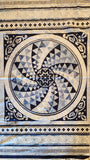 blue decorative panel quilters cotton fabric, Stonehenge 3980 by Linda Ludovico for Northcott