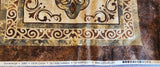 tan, brown, bluish green swirl decorative panel quilters cotton fabric, Stonehenge 3980 by Linda Ludovico for Northcott