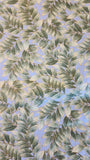 green leaves on blue background quilters cotton fabric by the yard, Empress Garden by Hoffman California International Style #E910