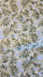 green leaves on blue background quilters cotton fabric by the yard, Empress Garden by Hoffman California International Style #E910