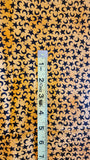 black stars and moons with orange background quilters cotton fabric by the yard, Moon Dancers by Diane Knott for Clothworks