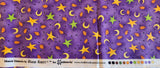 stars and moons with purple background quilters cotton fabric by the yard, Moon Dancers by Diane Knott for Clothworks