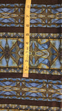 green and blue cotton fabric by the yard, Mariposa by Jinny Beyer 2006 RJR fabrics, quality quilters cotton fabric, striped fabric