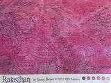 pink and black quilters cotton fabric by the yard, Rajasthan by Jinny Beyer 2012 RJR fabric