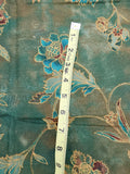 dark green and blue floral quality quilters' cotton fabric by the yard, White Nights by Jinny Beyer 2008 RJR fabrics