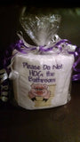 embroidered don&#39;t hog the bathroom toilet paper, pig collector, pig collection, pig lover