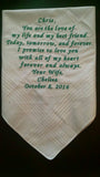 father of the bride, groom, step dad, bridal party men&#39;s personalized custom embroidered handkerchief with gift box