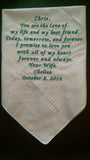 Personalized embroidered men&#39;s handkerchief groom father-of-the-bride step dad wedding party gifts groomsmen gifts with gift box