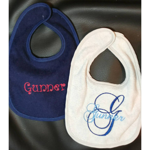 monogram baby boy bib, custom personalized baby gift, terry cloth bib, drool bib, new baby gift, baby shower gift,