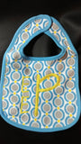 Personalized baby bib - name - monogram - geometric shapes bib, baby gift, custom embroidered baby gift, cloth bib