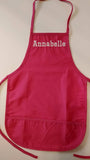 pink toddler child apron, paint smock, custom personalized embroidered apron, birthday gift, Easter gift, Christmas gift, gifts for children