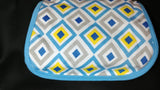 Personalized baby bib - name - monogram - geometric shapes bib, baby gift, custom embroidered baby gift, cloth bib