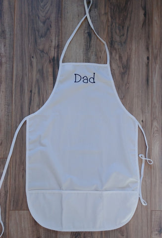 Custom Personalized white adult apron