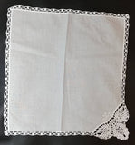 women&#39;s embroidered handkerchief // wedding // grandmother // mother-in-law//step mom// custom personalized with gift box