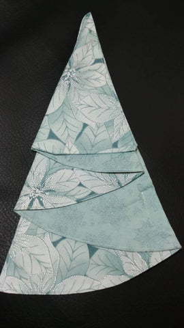 Christmas tree napkins, cloth napkins, blue pointsettia Christmas decor, reusable eco-friendly napkin, Christmas gift