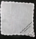 women&#39;s embroidered handkerchief // wedding // grandmother // mother-in-law//step mom// custom personalized with gift box