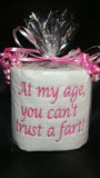 embroidered Can&#39;t Trust a Fart toilet paper, gag gift, white elephant gift, birthday gift