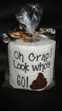 embroidered milestone 30 40 50 60 70 80 90 or 100 birthday toilet paper gag gift funny birthday gift