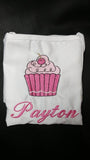 child&#39;s cupcake apron / paint smock custom personalized embroidered apron