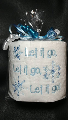 embroidered winter snowflake themed toilet paper