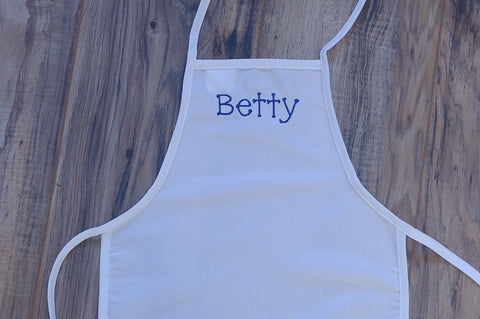 toddler child apron, paint smock, custom personalized embroidered apron, art apron, birthday gift