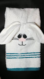 Easter bunny hand towel,  Easter bathroom decor, bath toy, Easter gift, Easter basket stuffer, children's bathroom decor, birthday gift