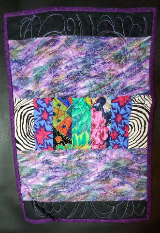 18&quot; doll quilt, purple quilt, reversible doll quilt, security blanket