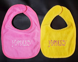 monogram baby girl bib, custom baby gift, terry cloth bib, drool bib, baby shower gift, personalized baby gift