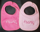 monogram baby girl bib, custom baby gift, terry cloth bib, drool bib, baby shower gift, personalized baby gift